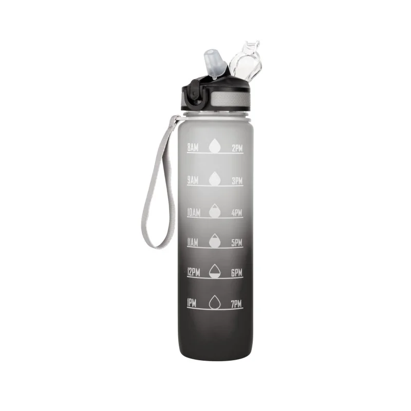 Botella Deportiva Motivacional Graf 1L, Color Negro/Blanco, vista 7 de 15