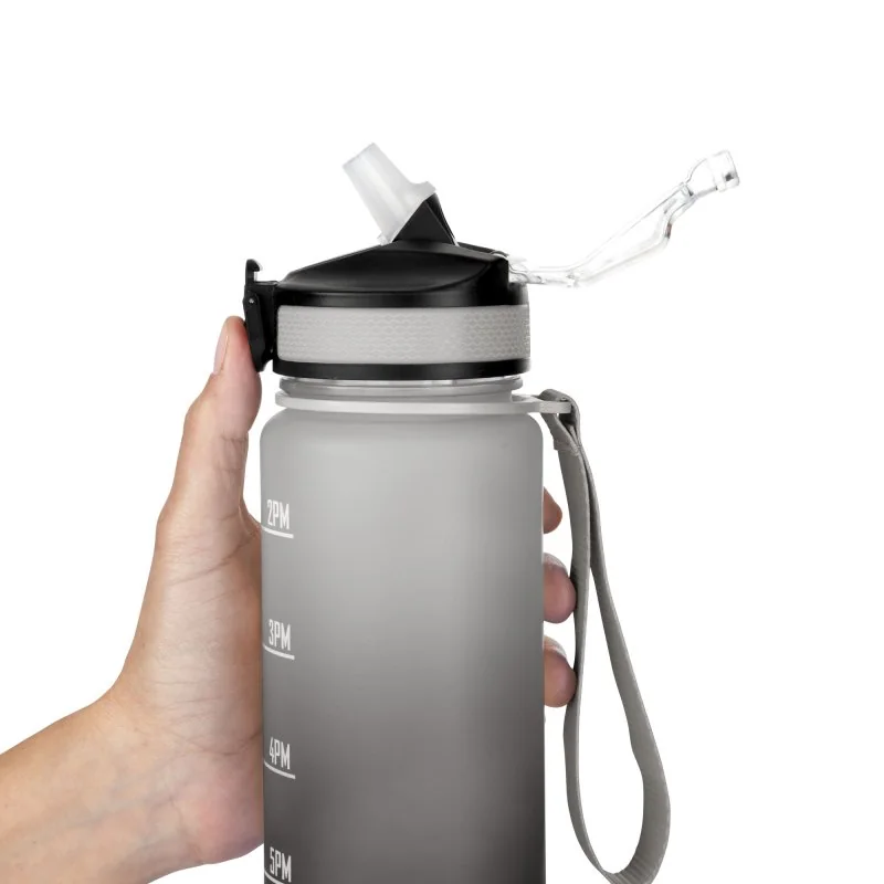 Botella Deportiva Motivacional Graf 1L, Color Negro/Blanco, vista 10 de 15