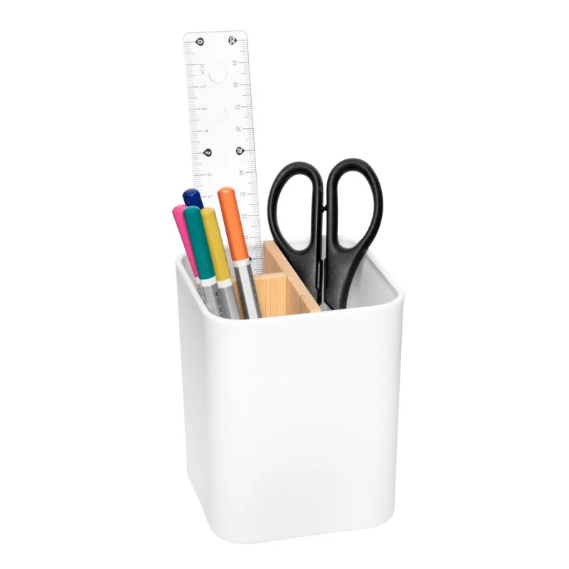 Organizador de Escritorio en Bambú, Color Blanco, vista 6 de 15