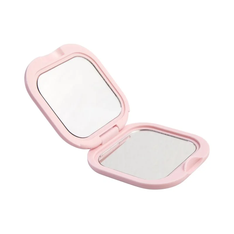 Espejo Plegable ABS Doble Aumento, Color Rosa