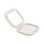 Espejo Plegable ABS Doble Aumento, Color Gris Claro