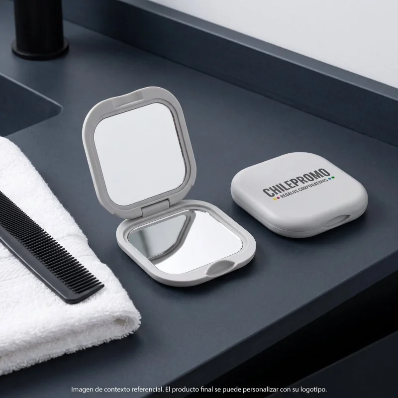 Espejo Plegable ABS Doble Aumento, Color Gris Claro, vista 2 de 11