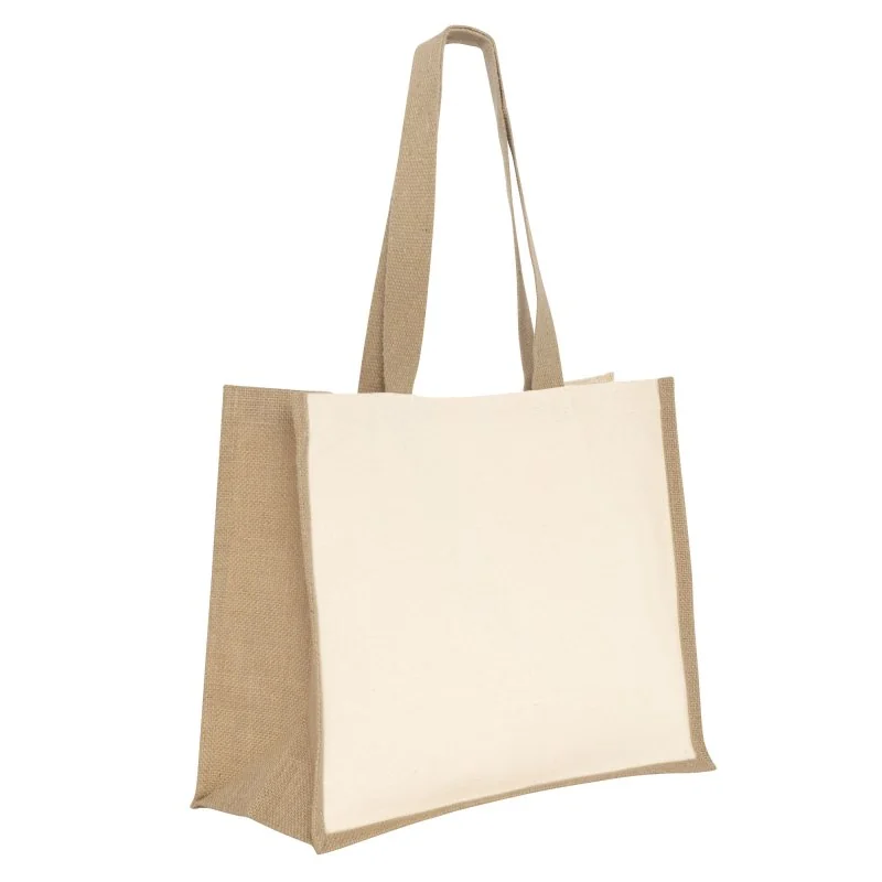 Bolsa de Algodón y Yute Yari 20L, Color Natural