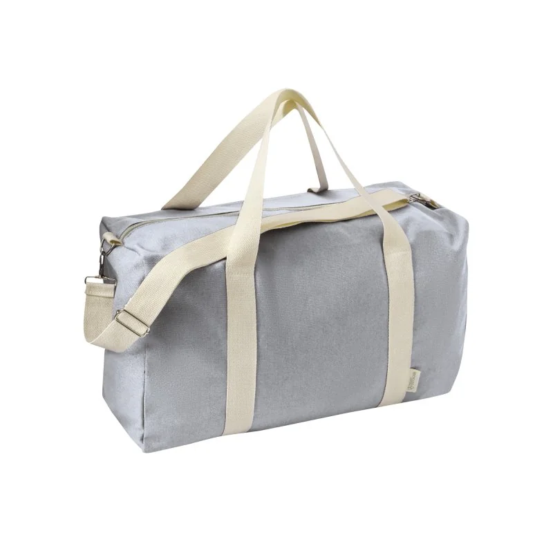 Bolso Deportivo 28L de Algodón Reciclado, Color Gris