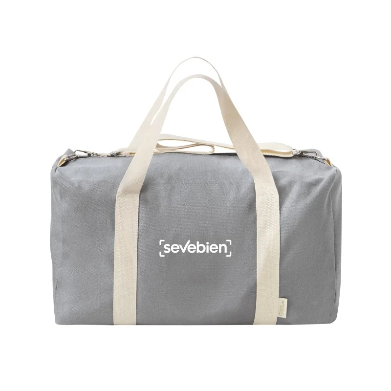 Bolso Deportivo 28L de Algodón Reciclado, Color Gris, vista 5 de 9