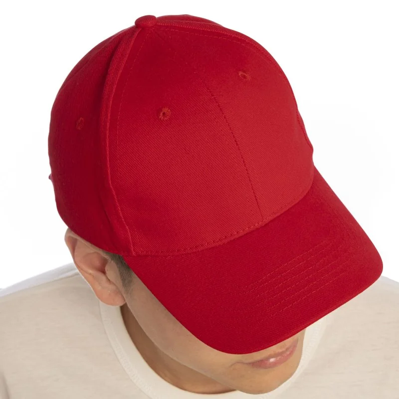 Gorra Jevi 100% Algodón Cepillado, Color Rojo, vista 3 de 10