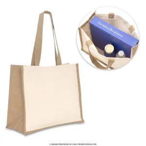 Bolsa de Algodón y Yute Yari 20L, Color Natural