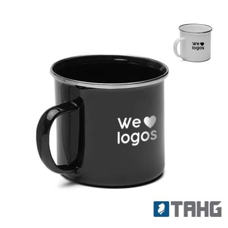Regalos Corporativos Personalizados | Mugs y Termos Personalizados | Tazón Enlozado Retro con logo