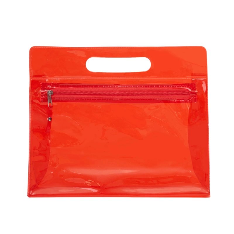 Necessaire Cristal Pouch, Color Rojo
